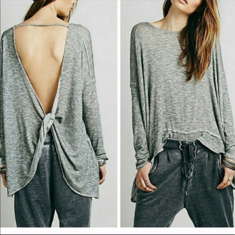 Free People Open-Back Sweater